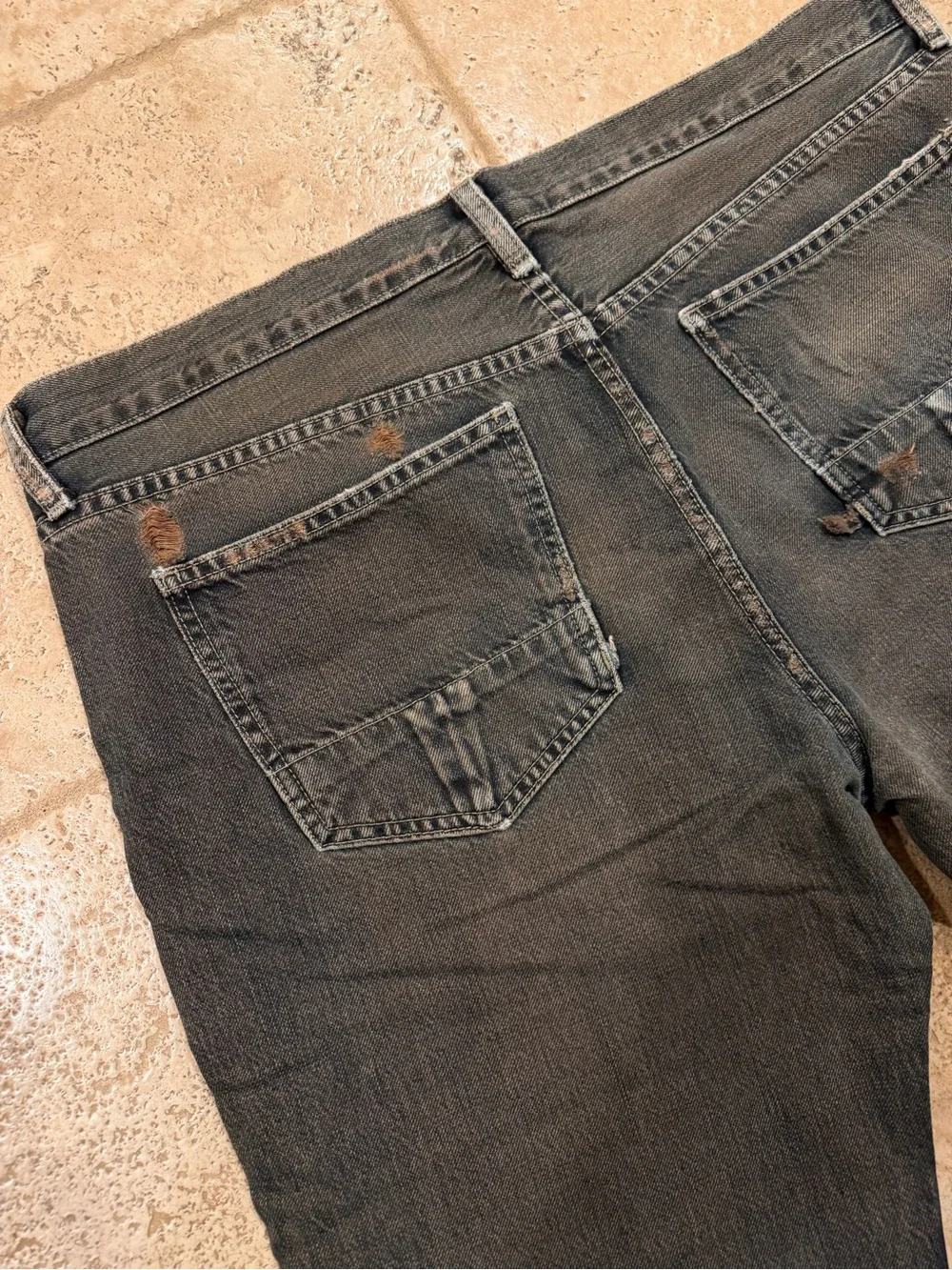 Rick Owens Slab Burnt Dust Brown 2005 Denim Jeans